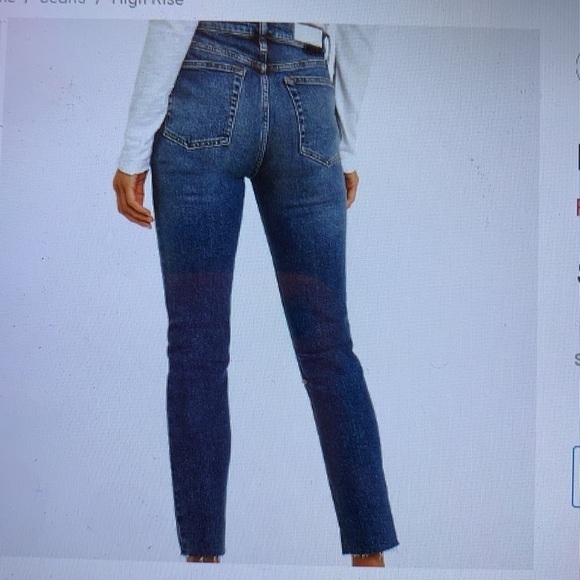 Re/Done High Rise Ankle Crop Jeans 26 - Picture 2 of 15